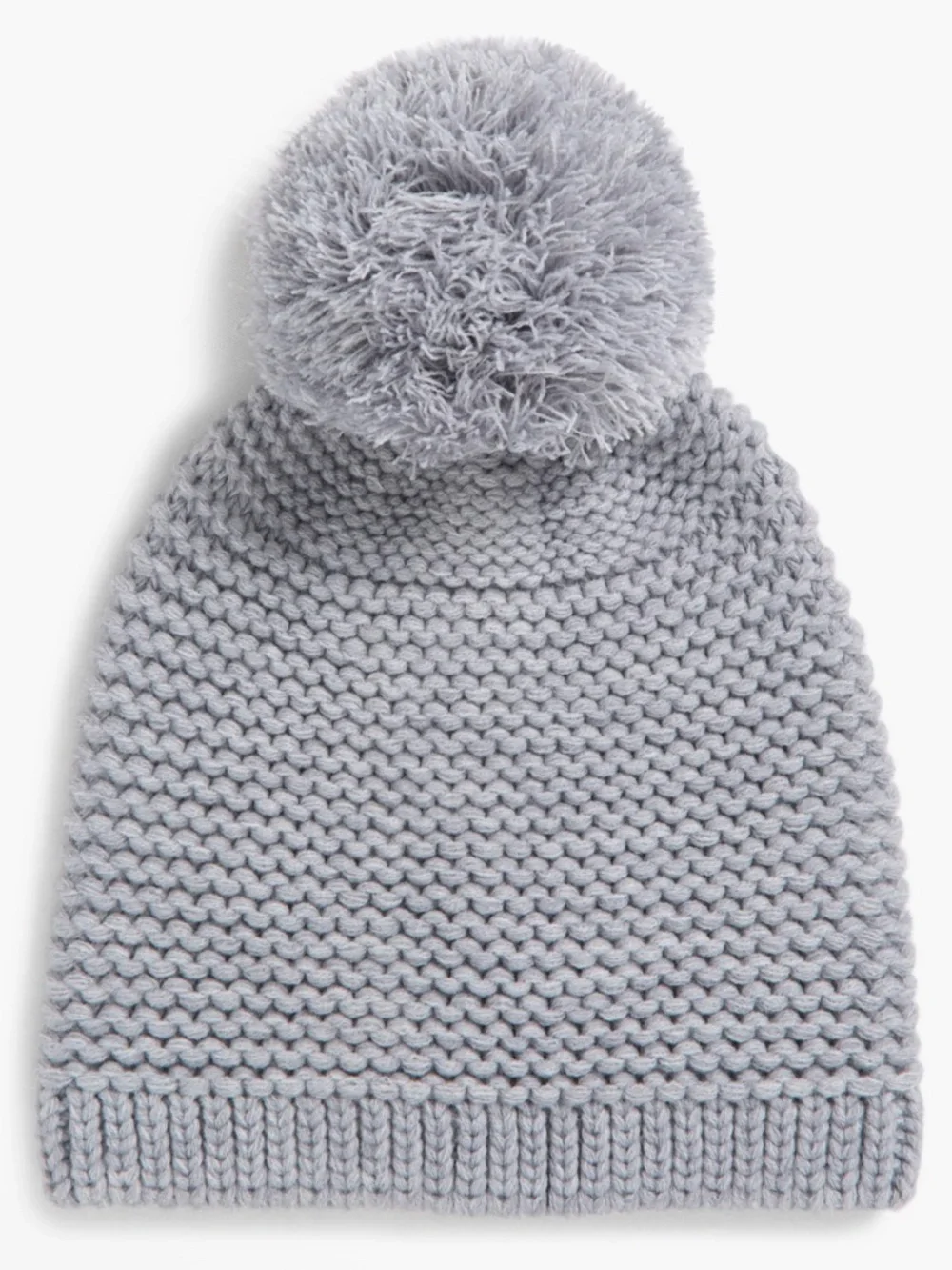 UGG Beanie One Size Light Gray Knit Pom Pom Hat NWT
